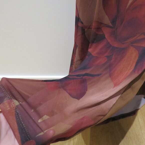 WINDSOR Drama Meets Paradise Floral Maxi Dress in Brown Y2K Whimsigoth Friends - Picture 6 of 15